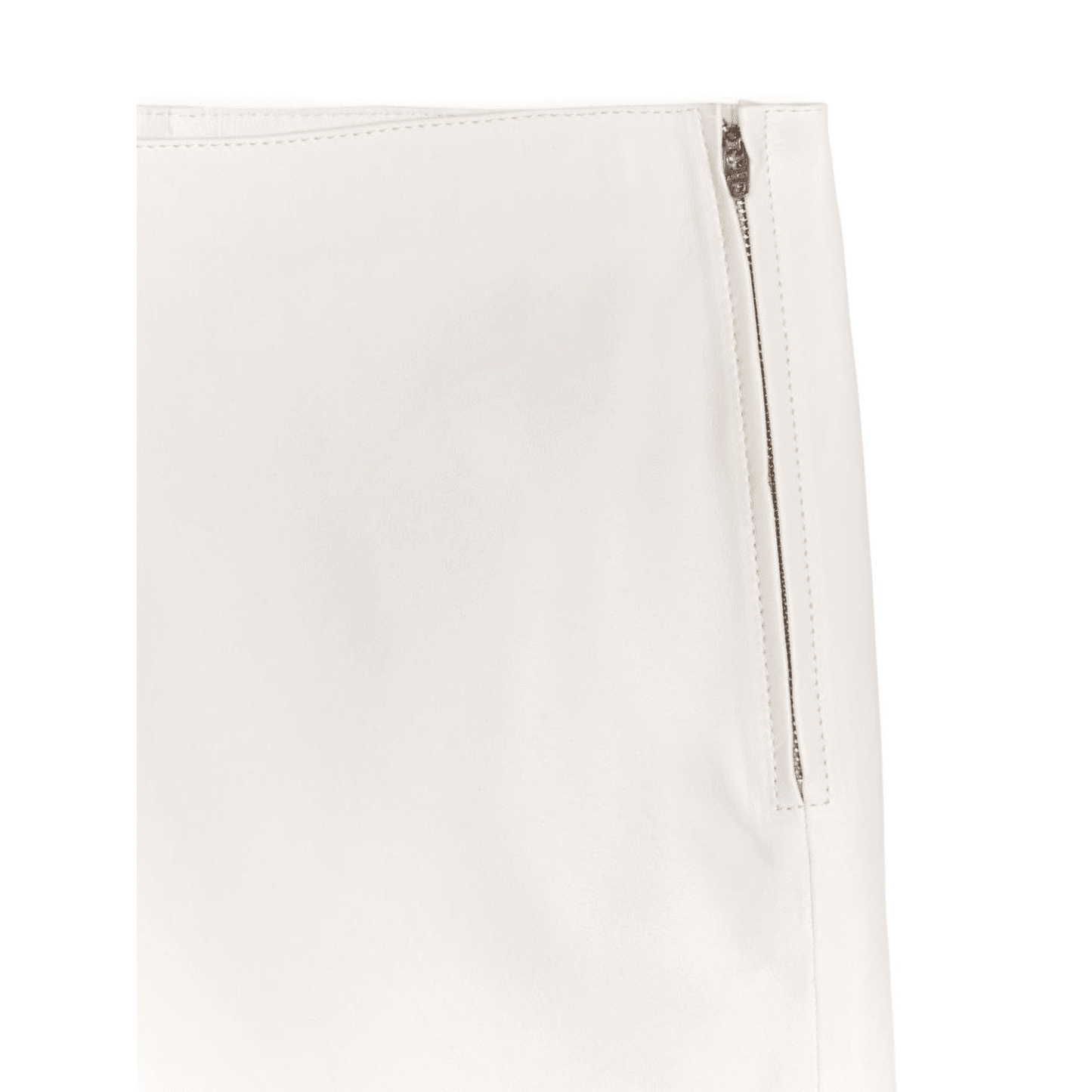 Women White Leather Skirt - CoreFlexInd