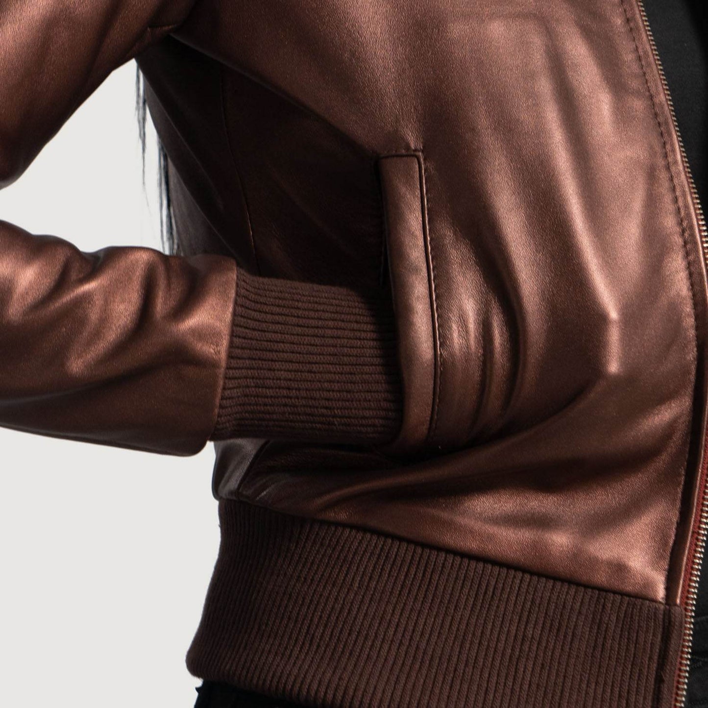 Reida Maroon Leather Bomber Jacket - CoreFlexInd