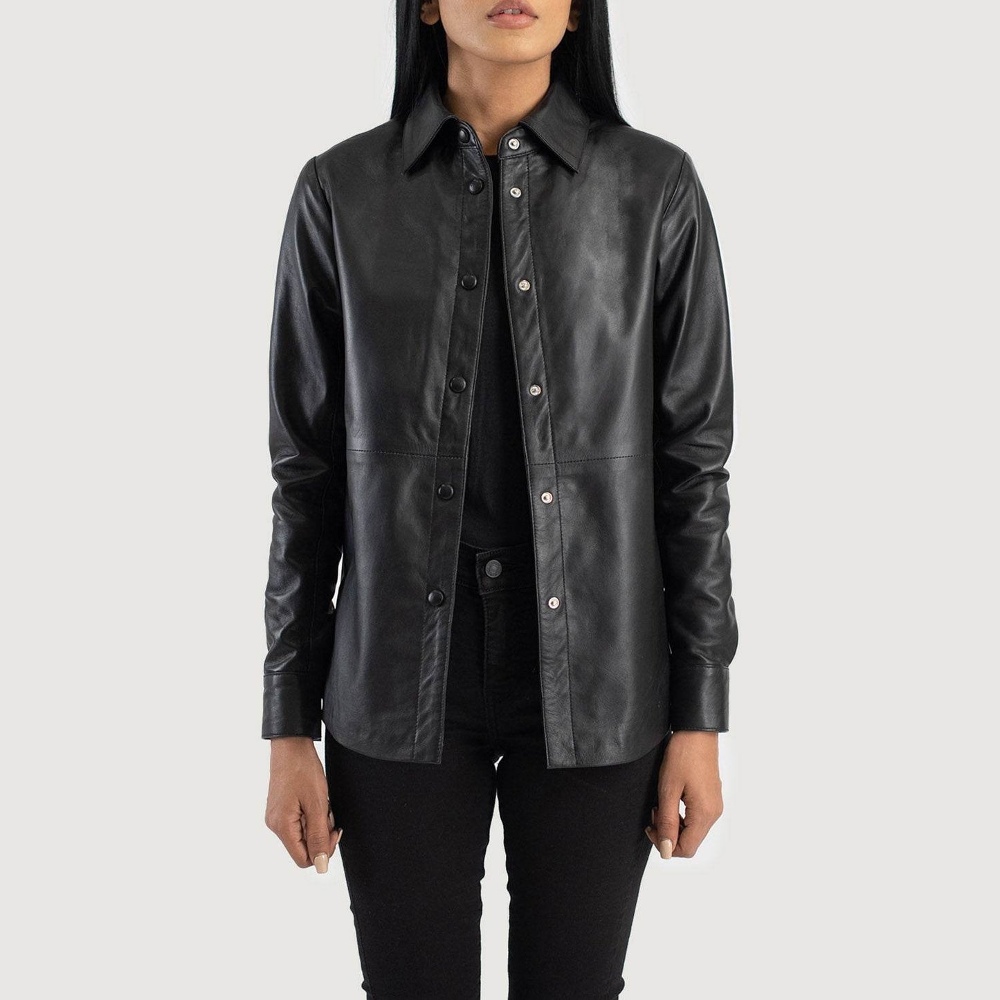 Zenith Black Leather Shirt Jacket - CoreFlexInd