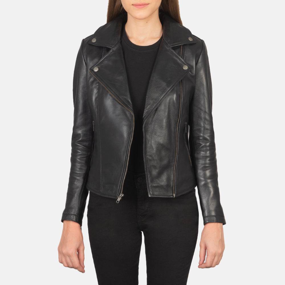 Womens Leather Motorcycle Jacket - CoreFlexInd