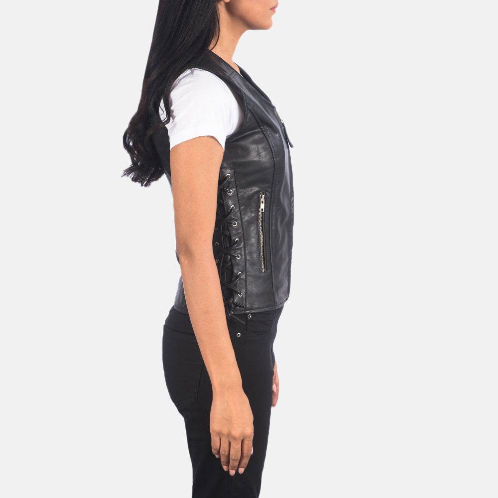 Womens Leather Motorcycle Vest - CoreFlexInd