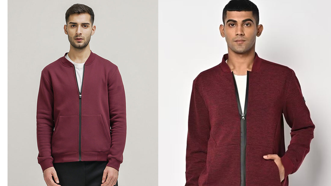 Burgundy Bomber Jacket - CoreFlexInd