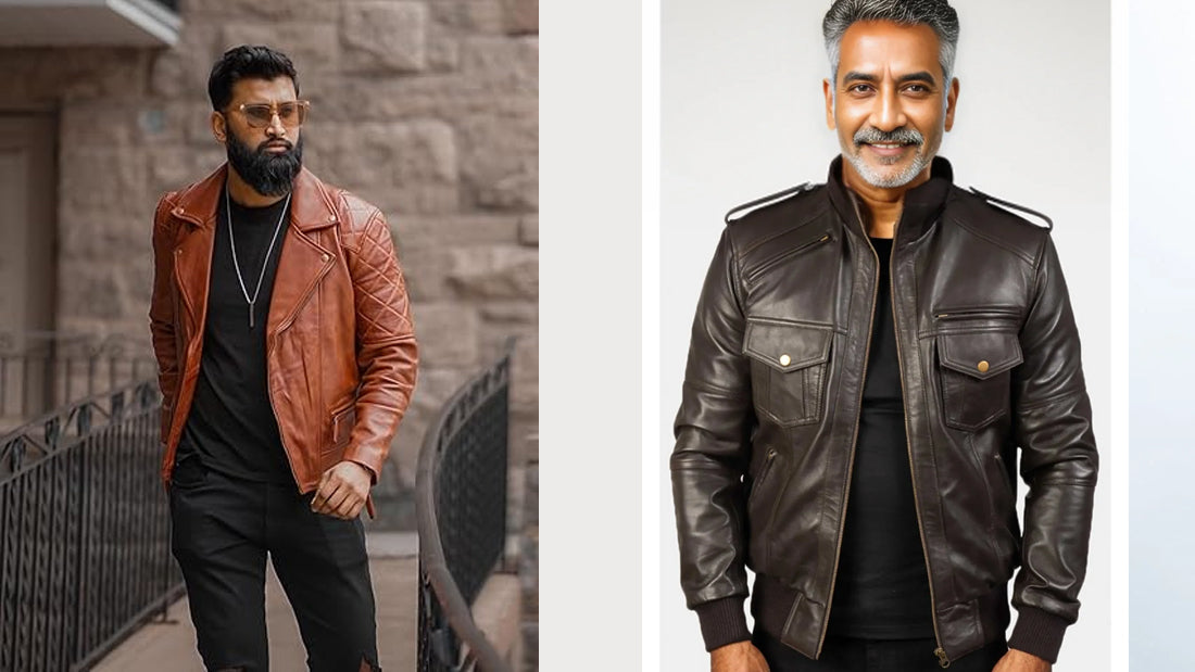 Cognac Leather Jacket Mens