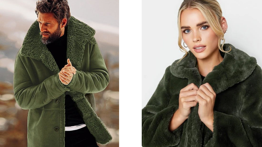 Green Shearling Coat - CoreFlexInd