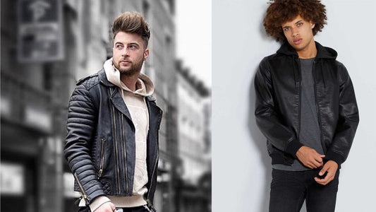 Leather Jacket Hoodie Combo - CoreFlexInd