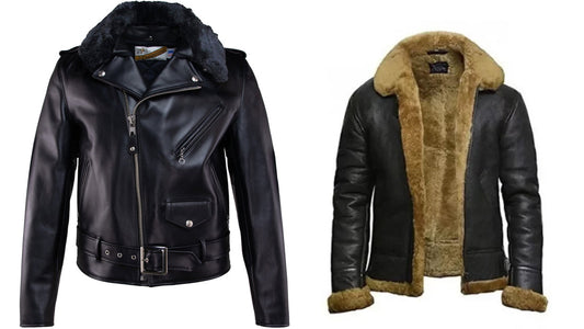 Leather Jackets with Sheepskin Collars - CoreFlexInd