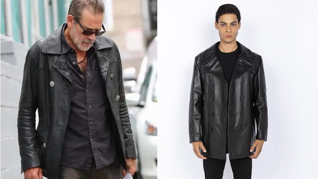 Leather Pea Coat - CoreFlexInd