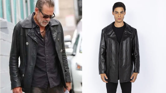 Leather Pea Coat - CoreFlexInd