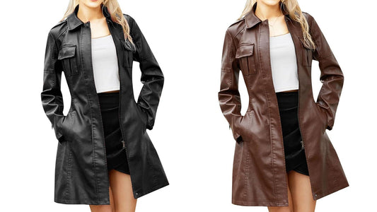 Mid-Length Leather Jackets - CoreFlexInd