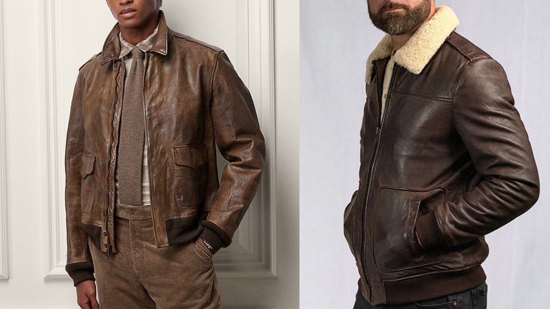 Vintage Leather Bomber - CoreFlexInd