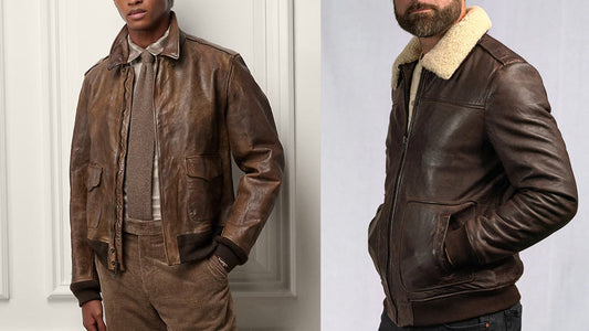 Vintage Leather Bomber - CoreFlexInd