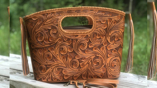 Hand-Tooled Leather Purses