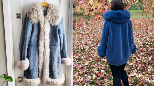 Blue Sheepskin Coats - CoreFlexInd