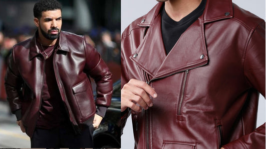 Men's Burgundy Leather Jacket