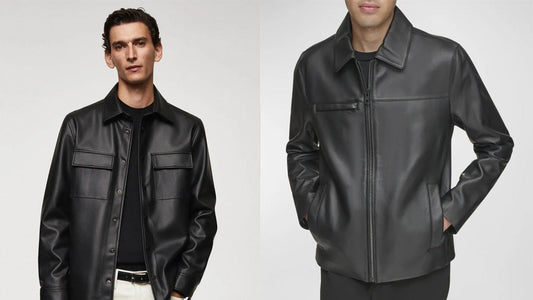 Leather Jacket with Buttons - CoreFlexInd