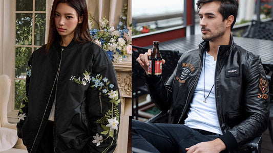 Embroidered Bomber Jacket - CoreFlexInd