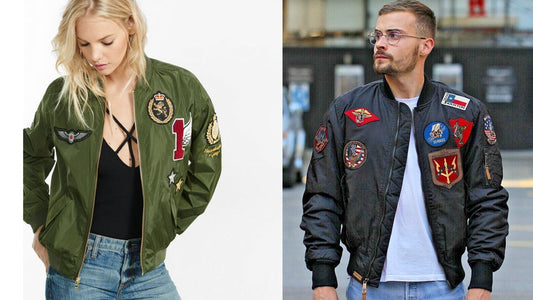 Bomber Jacket with Patches - CoreFlexInd