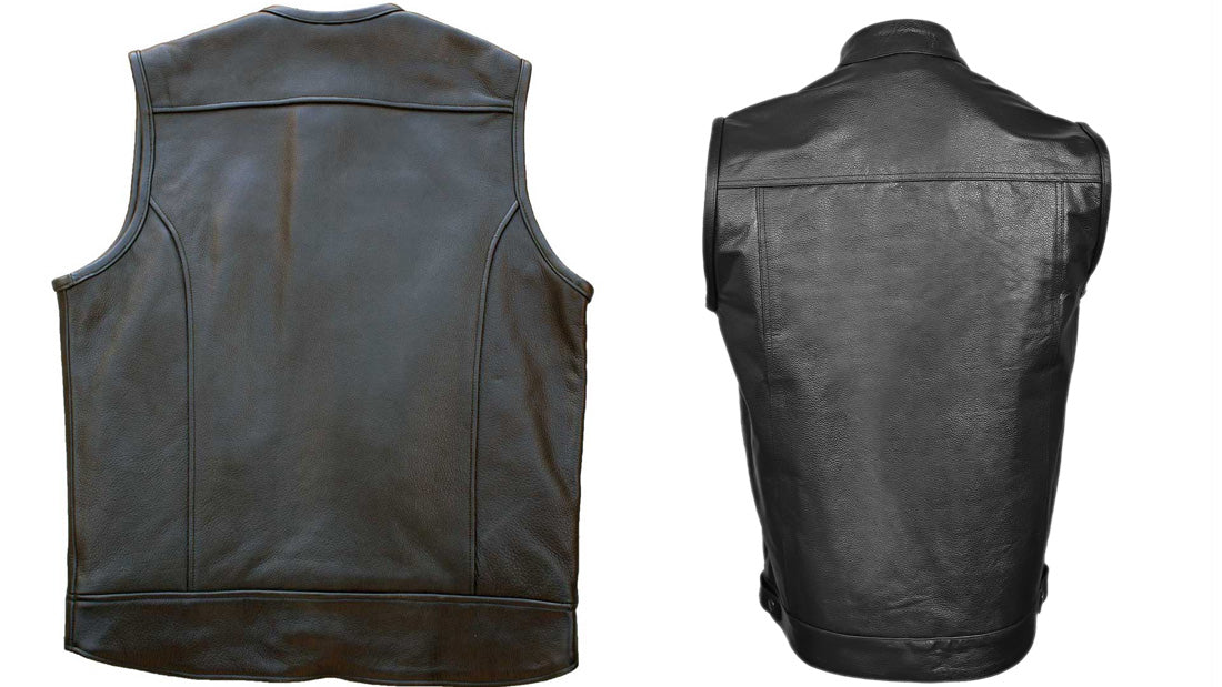 Black Leather Vest Back - CoreFlexInd
