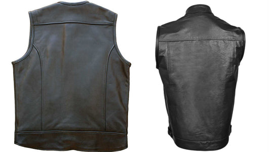 Black Leather Vest Back - CoreFlexInd