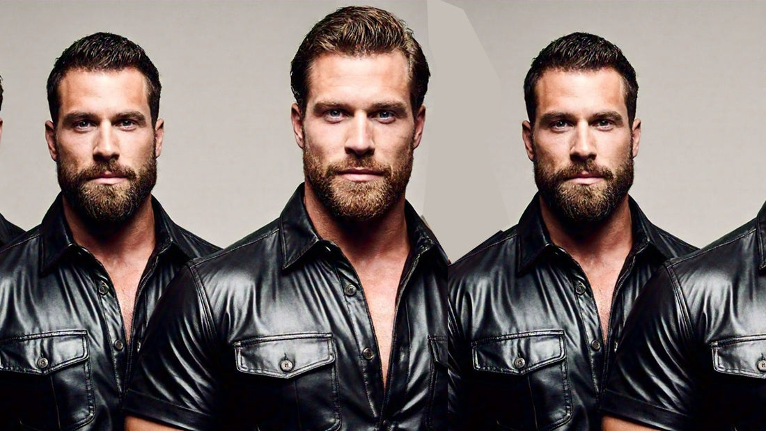 Men in Leather Shirts