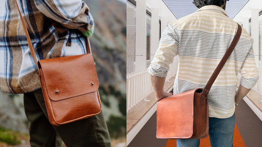 Men's Leather Crossbody Bag - CoreFlexInd
