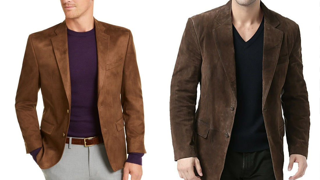 Men's Suede Blazer Jackets - CoreFlexInd