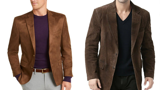 Men's Suede Blazer Jackets - CoreFlexInd