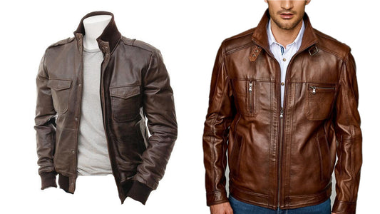 Men's Tan Leather Jackets - CoreFlexInd