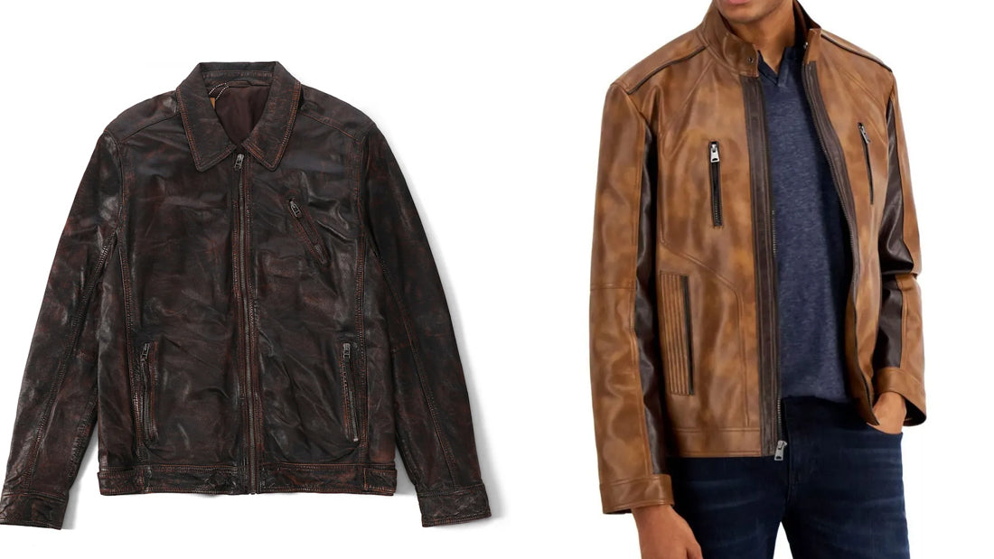 Two-Tone Leather Jackets - CoreFlexInd
