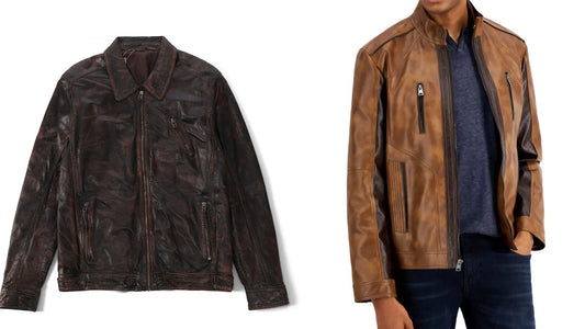 Two-Tone Leather Jackets - CoreFlexInd