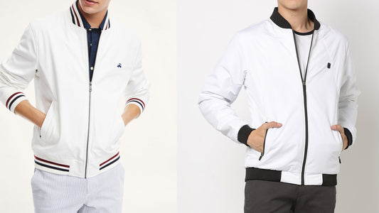 White Bomber Jacket - CoreFlexInd