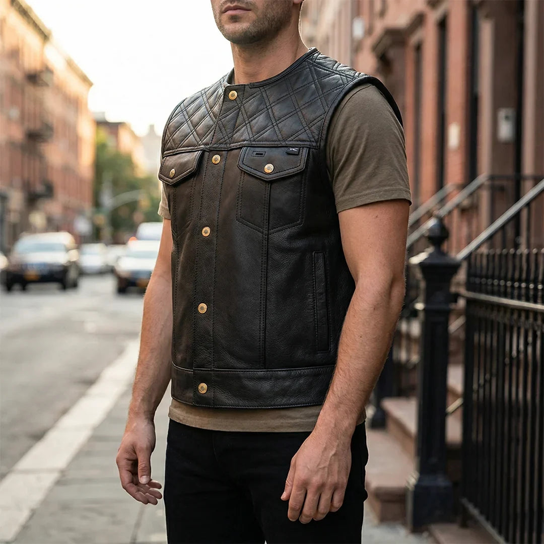 Men Leather Vest