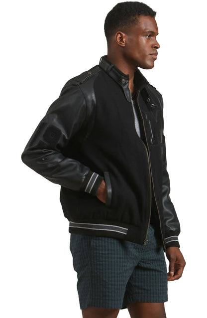 Dragon Varsity Leather Bomber Jacket