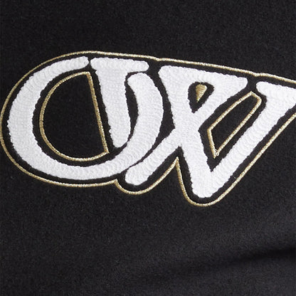 New Season Off-white Logo-appliqué Varsity Bomber Jacket