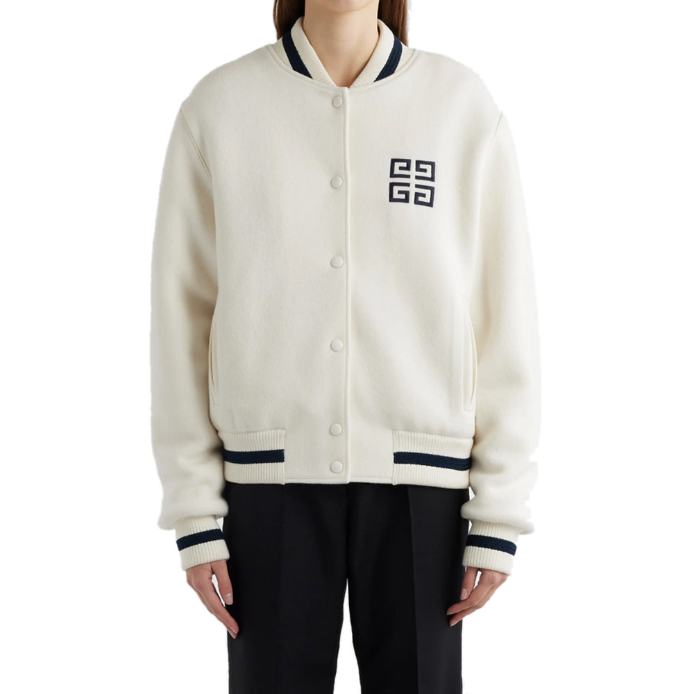 Women Varsity Wool Bomber Jacket