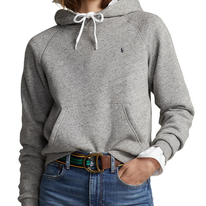 Shrunken Fit Fleece Hoodie Oversized Pullover