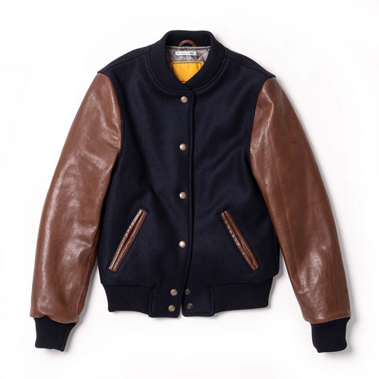 “Varsity” Women’s Navy Blue Wool Jacket