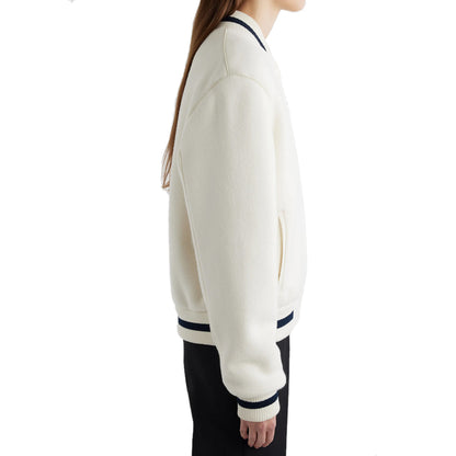 Women Varsity Wool Bomber Jacket