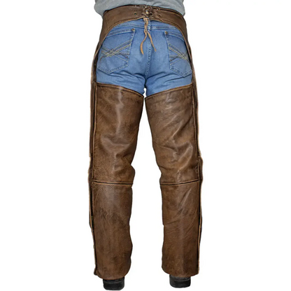 Brown Leather Riding Chaps