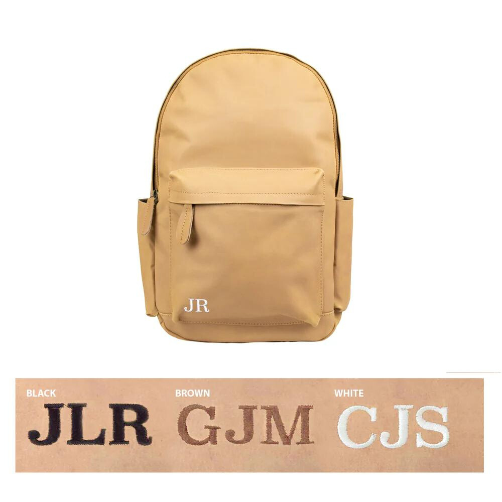 Camel Leather Backpack For Professionals