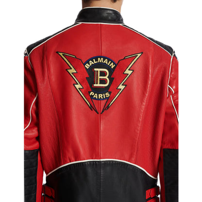Lämmchenlederjacket Bal-Men Racing Patches