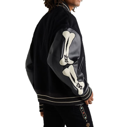 Kapital Leather Varsity Jacket Black