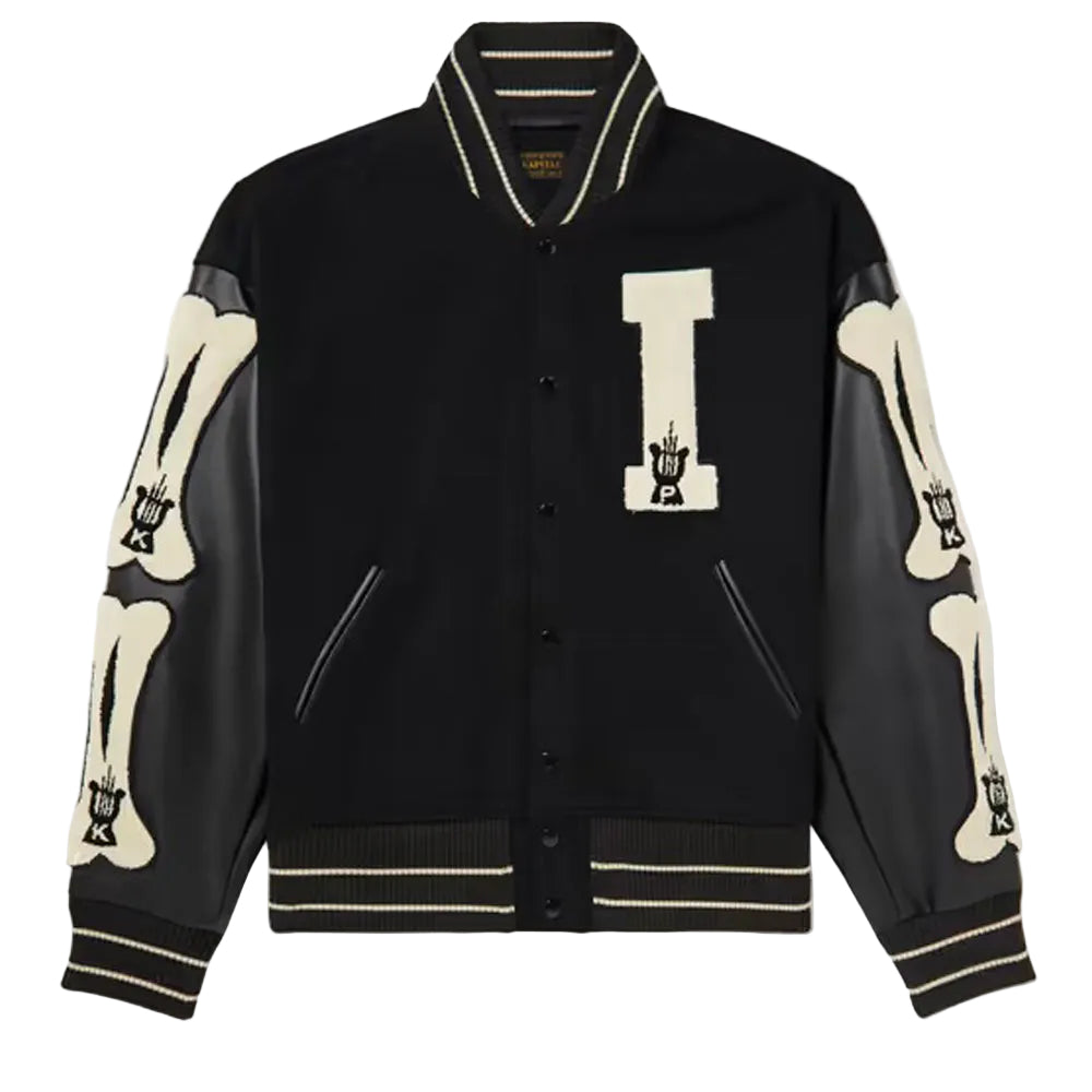 Kapital Leather Varsity Jacket Black