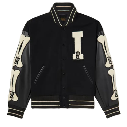 Kapital Leather Varsity Jacket Black