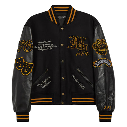 Lion Varsity Mixed Media Bomber Jacket