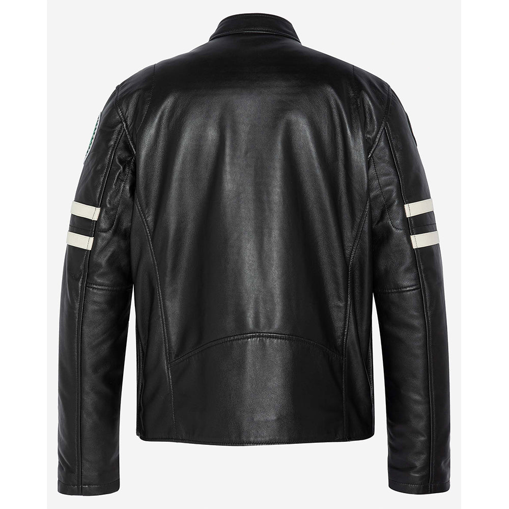 Áo khoác Biker vá, da cừu 