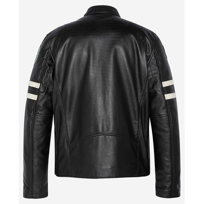 Áo khoác Biker vá, da cừu 