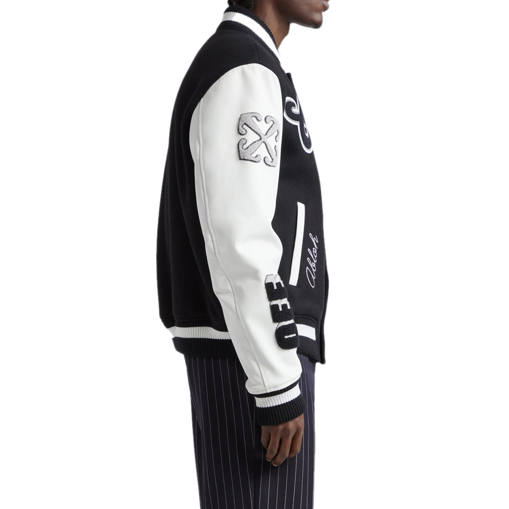 Off-white Logic Patch Varsity Jacket Official USA