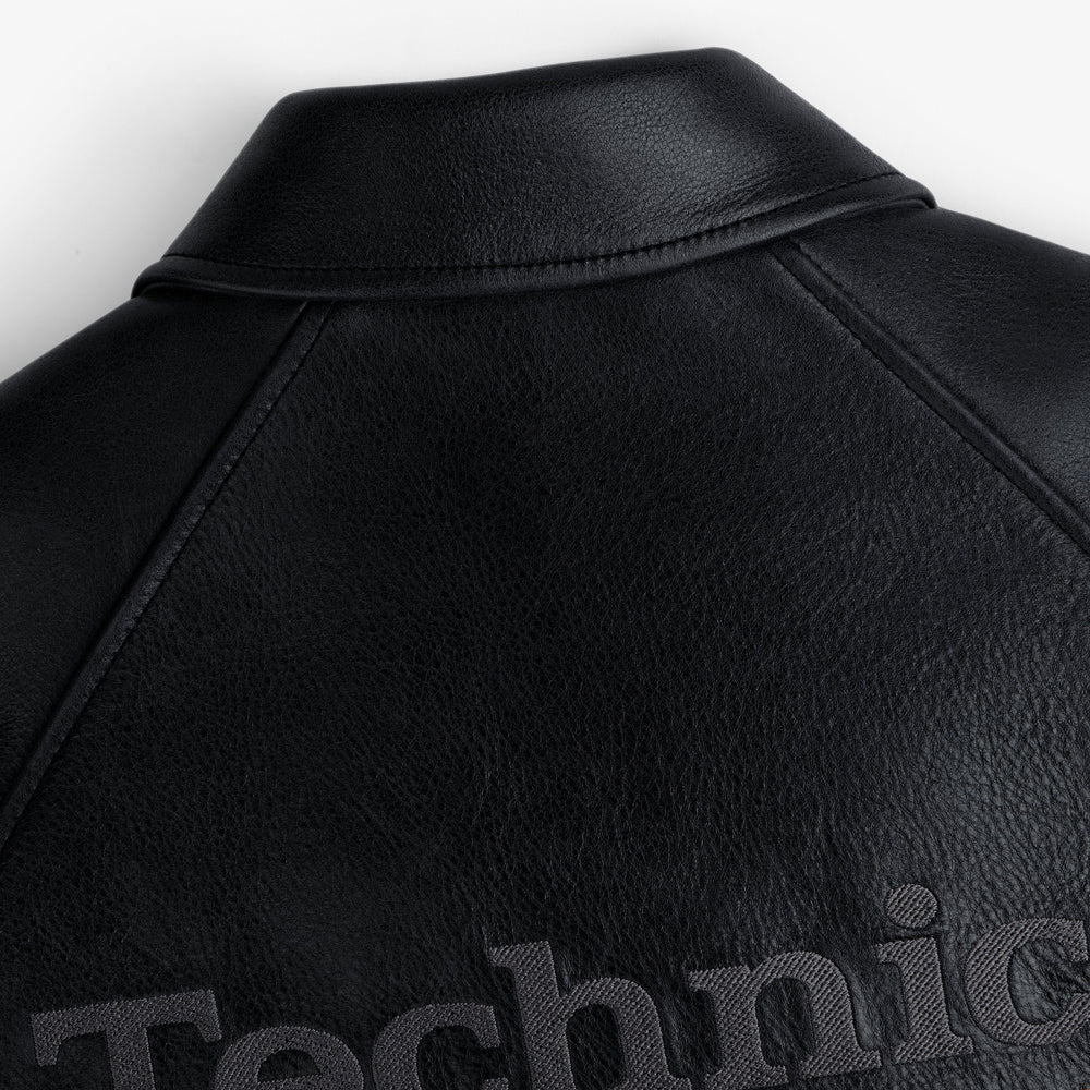 ALD Technics Varsity Leather Jacket Black