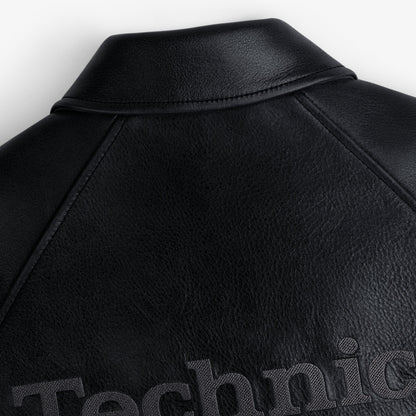 ALD Technics Varsity Leather Jacket Black
